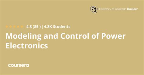 power electronics coursera|Power Electronics Specialization [4 courses] (CU Boulder).